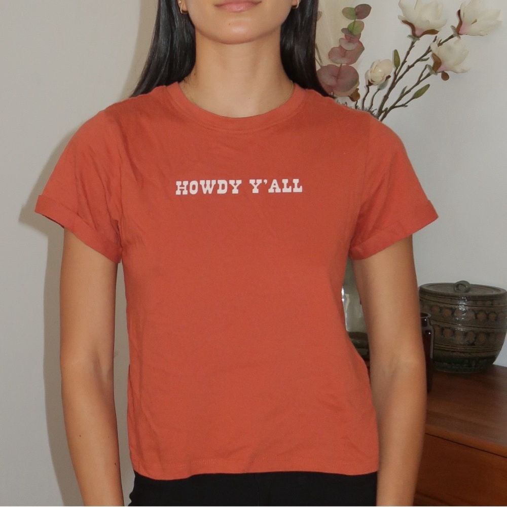 Tillys Women's Orange Crop-top